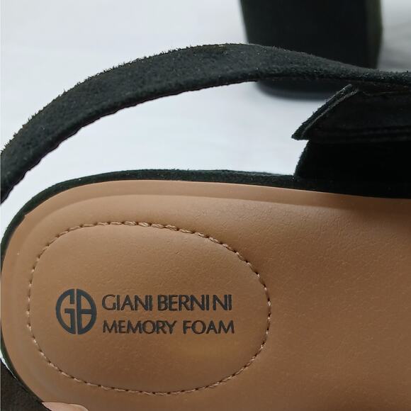 Giani Bernini Womens Sandals Shoes Size 7M Black Chunky Heel Platform Summer - Picture 5 of 12